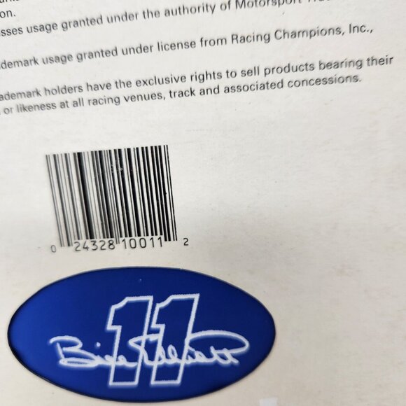 NASCAR Wallet Bill Elliott #11 Vintage Nascar 1992 Peachtree Playthings - Picture 4 of 6